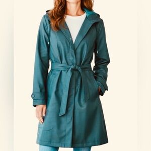 Cloudveil mountain apparel, teal longer length jacket water/wind resistant sz M